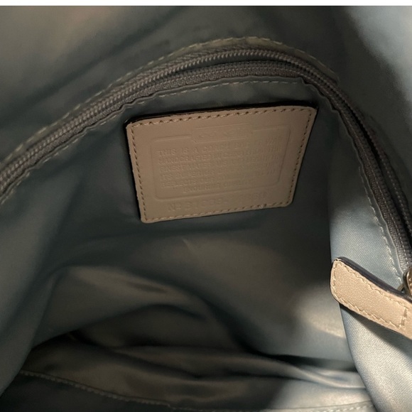 Coach Kristin Blue and Gray Geometric Shoulder Bag (rare) - Picture 6 of 6